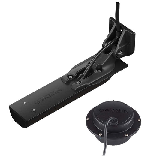 Garmin marine transducer with mounting bracket for boat sonar and fish finder systems