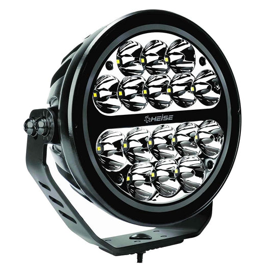 HEISE LED off-road light with rugged black housing and multiple bright diodes for vehicle illumination