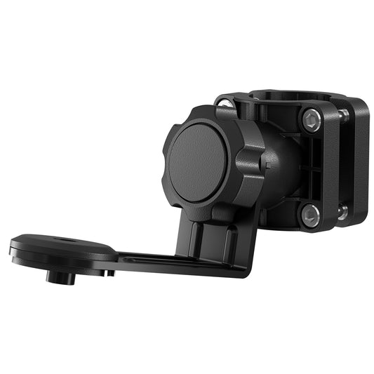 Black adjustable vehicle mount with clamp and ball joint for secure device installation