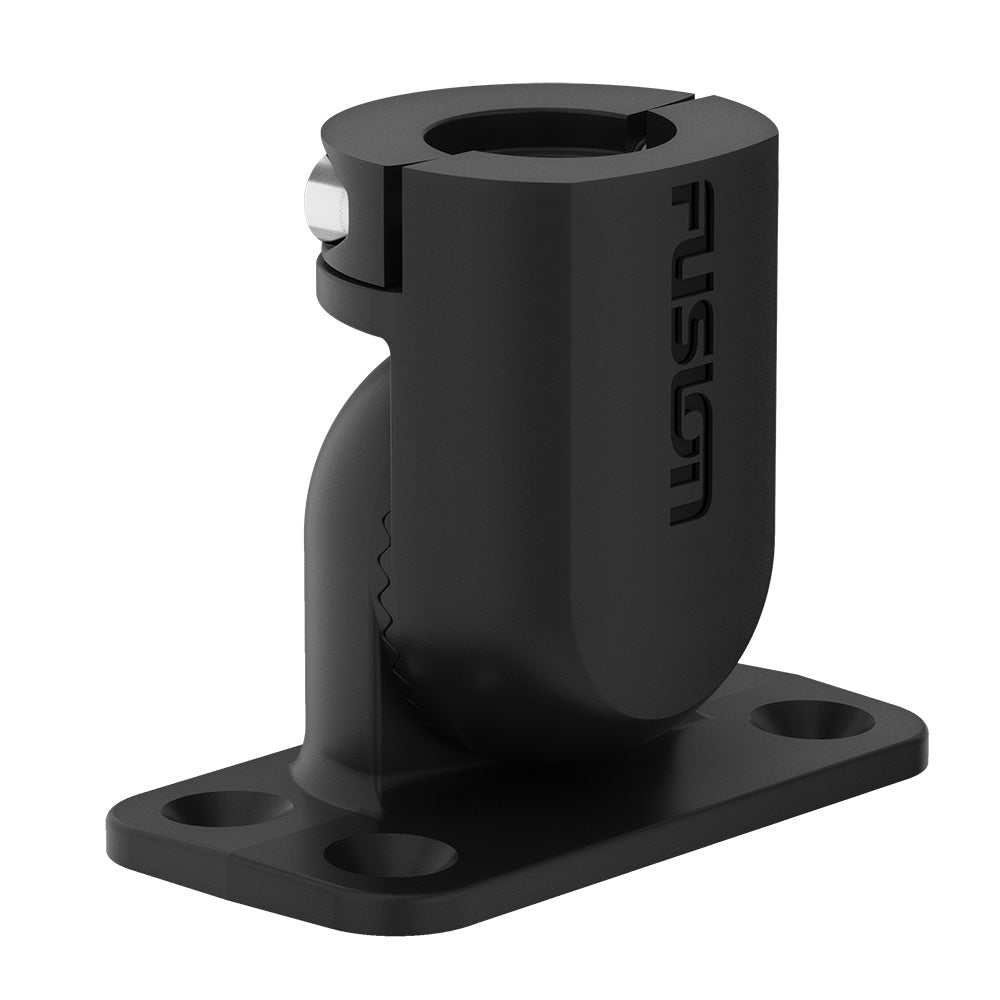 Fusion marine audio mount for boat stereo installation, black adjustable bracket with base plate