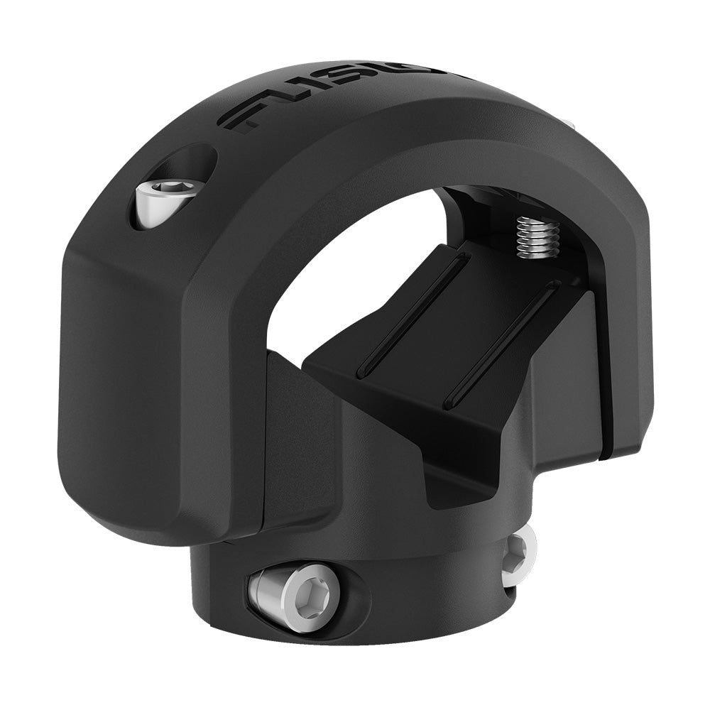 Black F150 truck accessory mount with secure bolt design