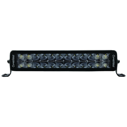 HEISE LED light bar for off-road vehicles, rugged design with dual-row LEDs and mounting brackets