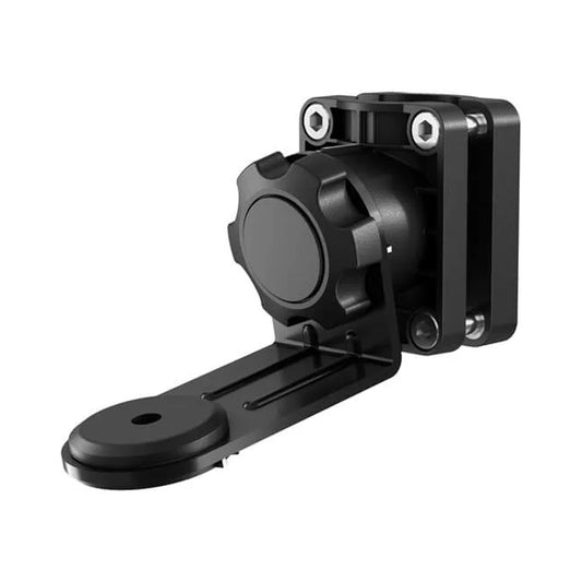 Black adjustable car camera mount with suction cup base and secure clamp design