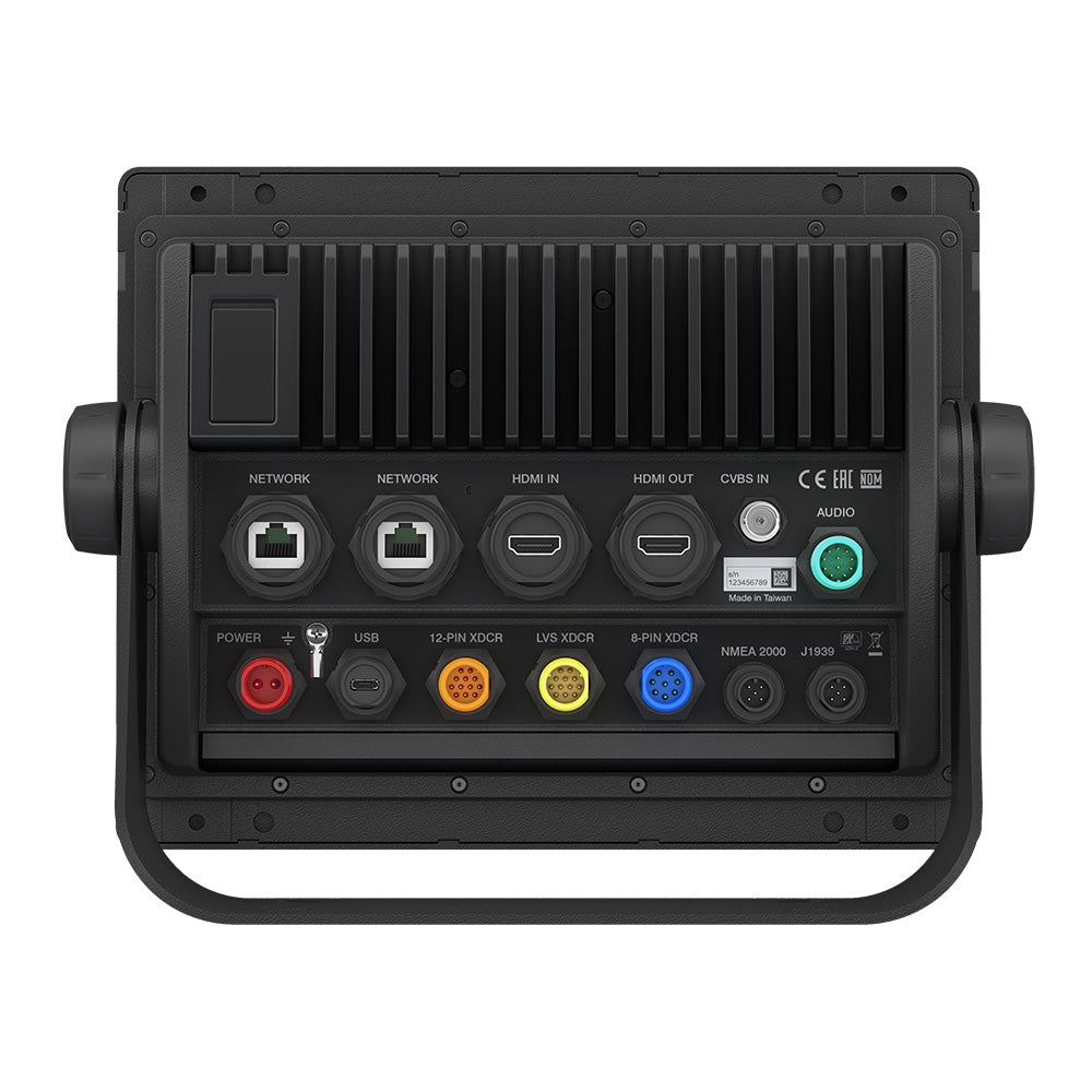 Rear panel of audio/video device with HDMI, USB, XDCR, and network ports for professional installation