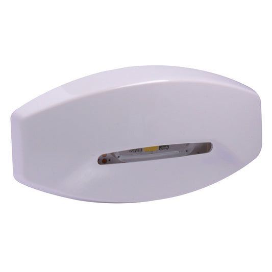 White LED interior light for auto or residential use, sleek design with visible LED strip