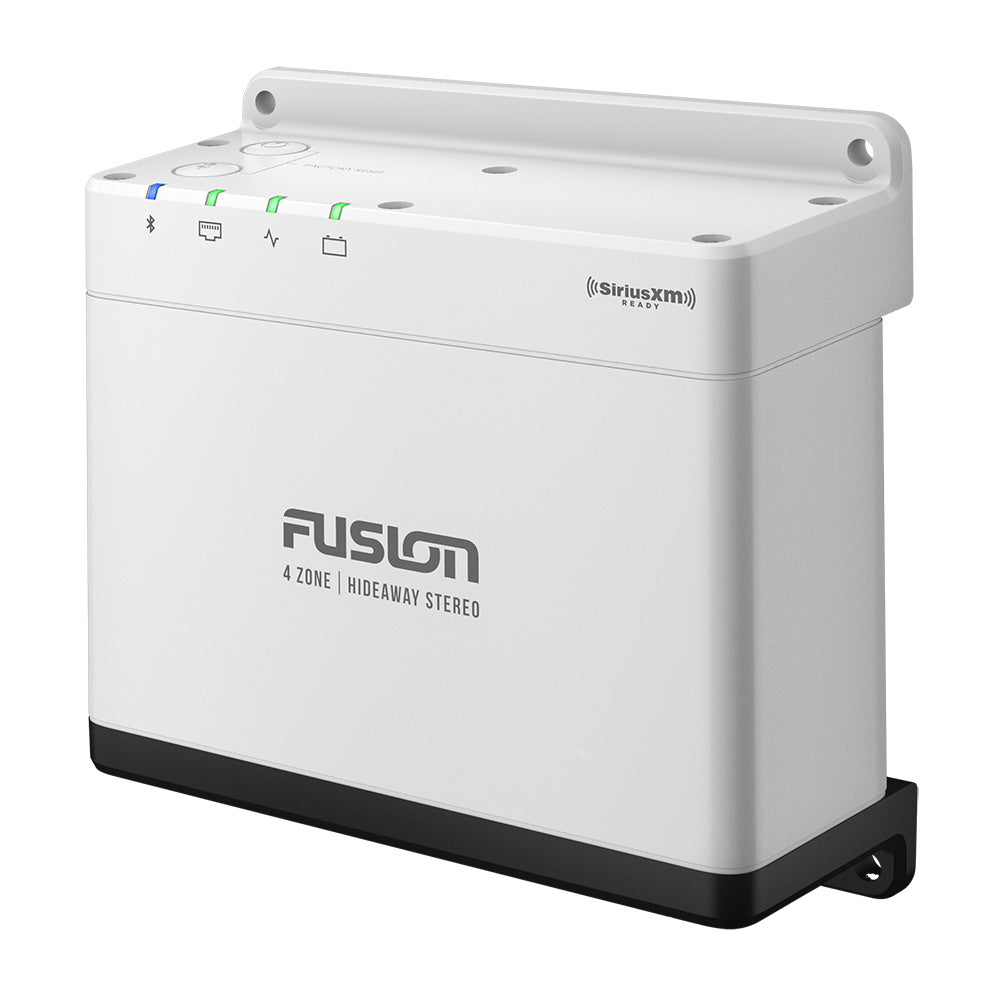 Fusion 4 Zone Hideaway Stereo with SiriusXM Ready, Bluetooth, and audio controls for marine or auto use