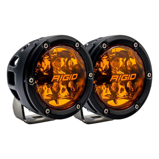 Rigid amber LED off-road lights for vehicle illumination and styling
