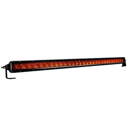 Rigid amber LED light bar for off-road vehicle lighting and visibility