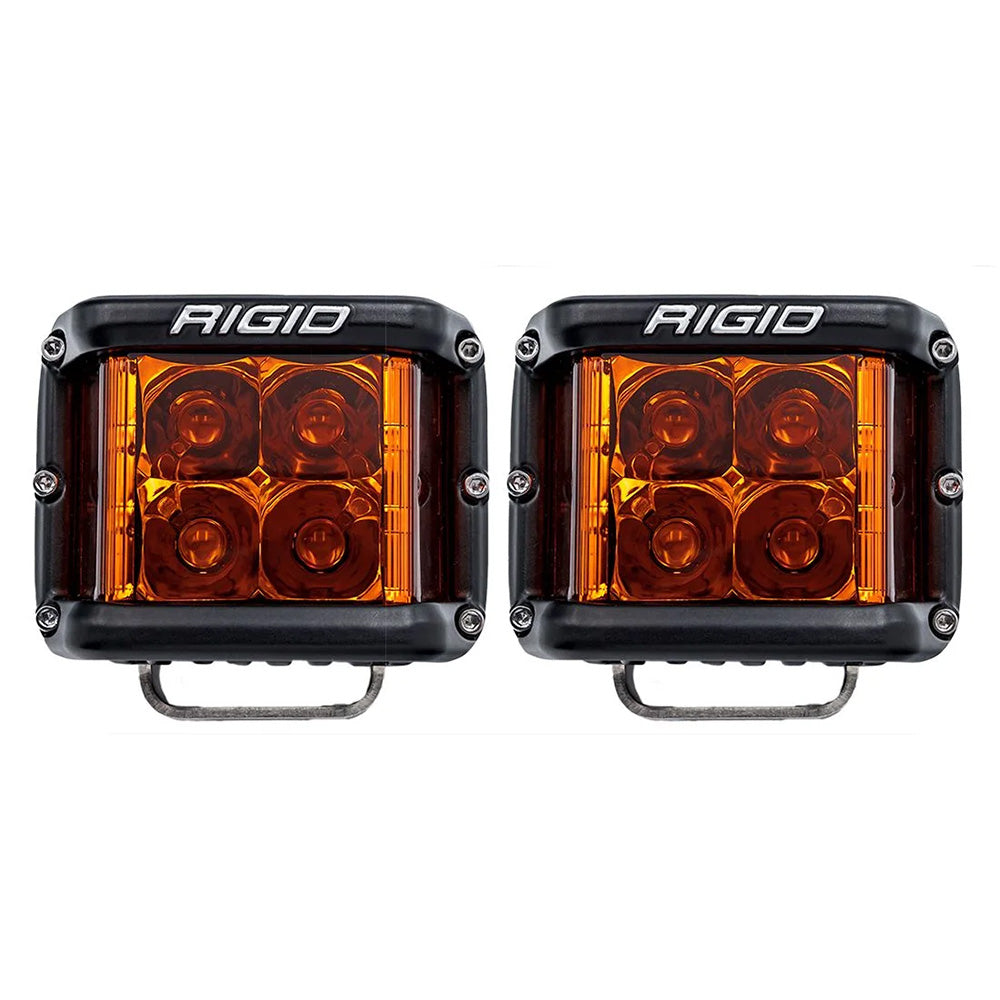 Rigid amber LED off-road lights for vehicle illumination and styling