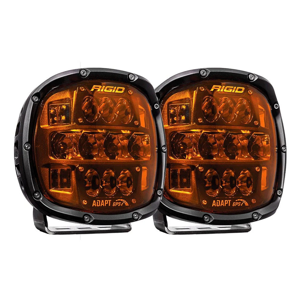 Rigid Adapt GPS amber LED off-road lights for vehicle styling and illumination