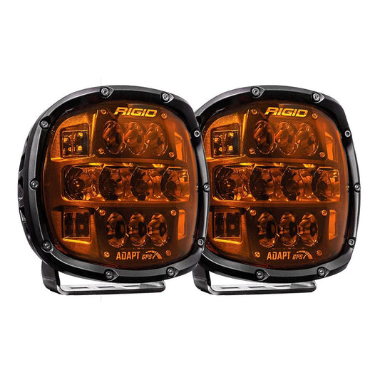 Rigid Adapt GPS amber LED off-road lights for vehicle styling and illumination