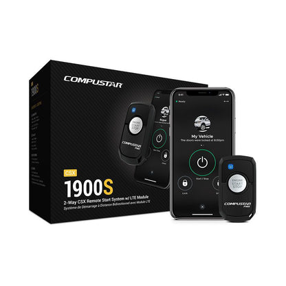 Compustar CSX1900-S 2-Way 1-Button Remote Start Bundle with LTE